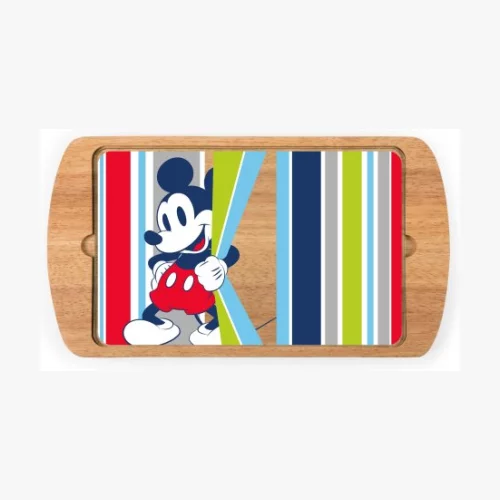 Mickey Mouse - Plateau de service en verre pour plateau en bois de parawood