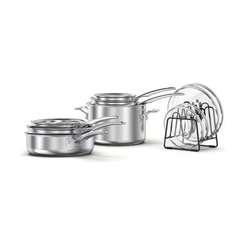 11 Piece Nesting Cookware Set - Stainless Steel