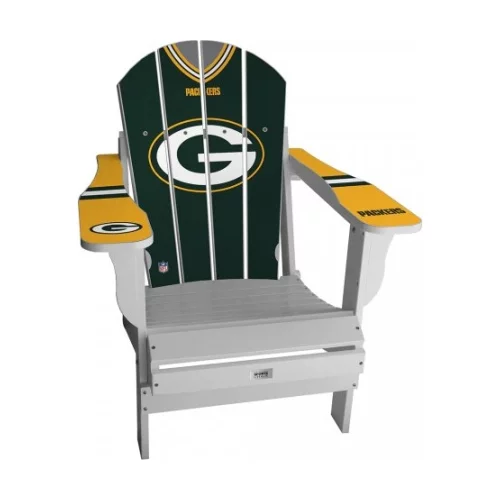 NFL Resin Folding Adirondack Jersey Chair - Greenbay Packers, White