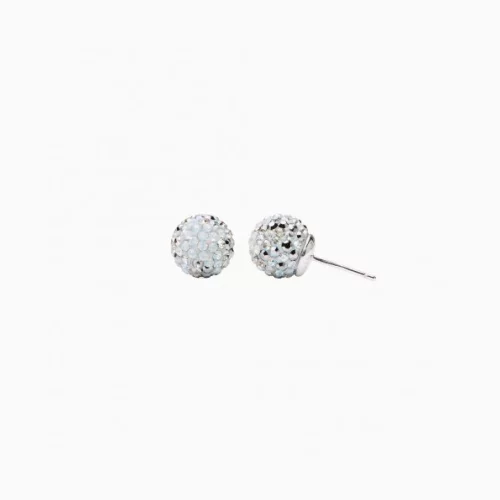 Shattered Glass Sparkle Ball™ Stud Earrings - Silver