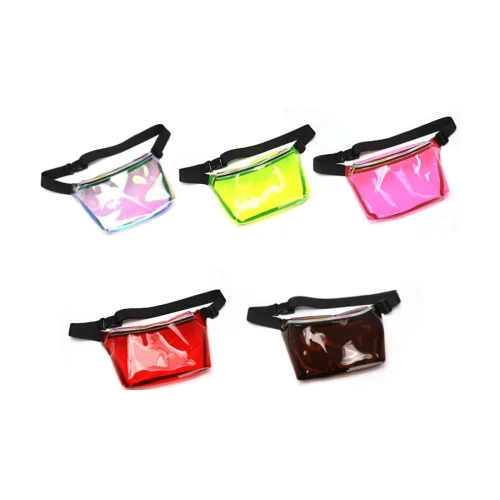 Sac banane transparent de couleur.