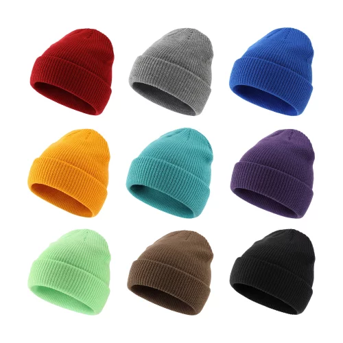 Custom Embroidery Ribbed Knit Beanies