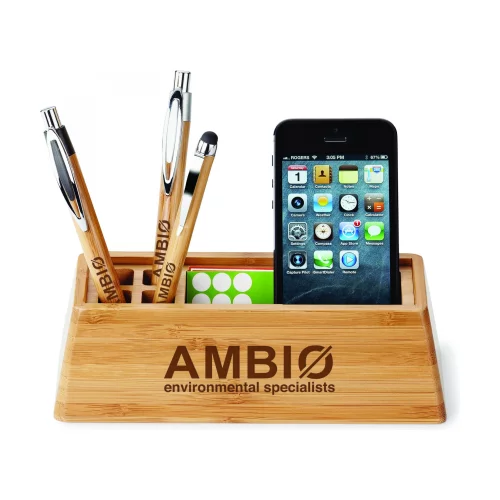 Organisateur de bureau en bambou