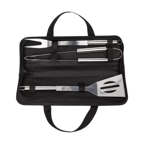 The Sous Chef 3pc S/Steel BBQ Set - Black