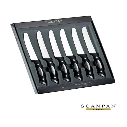 Ensemble de couteaux à steak Scanpan® 6 pièces - Noir