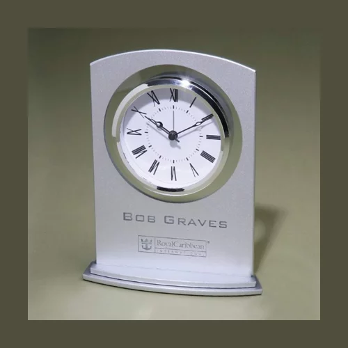 Silver Arc Clock - 7"
