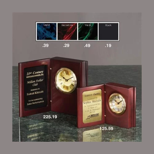 Book Clock - Mahogany/Garnetine 6½"