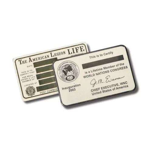 Wallet Card - Nickel Silver 2-1/8"x3-3/8"