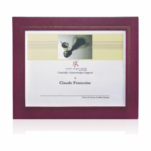 Titulaire du certificat de Cornell - 8½"x11" bordeaux