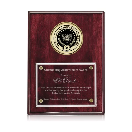 Jansenn Plaque - Rosewood/Gold 8"x10"