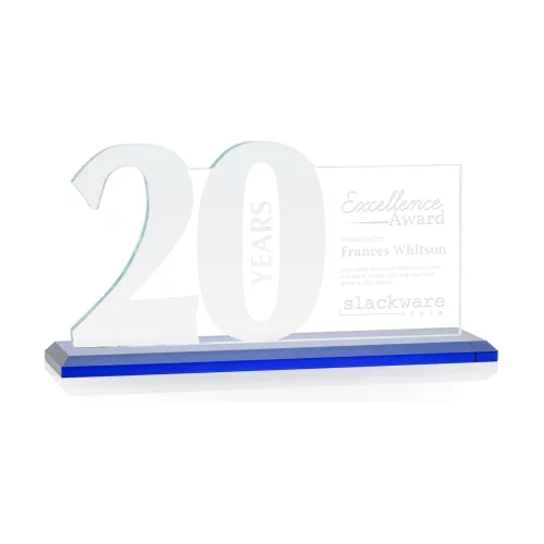 Hazelton 20 Year Award - Starfire/Blue 10" Wide