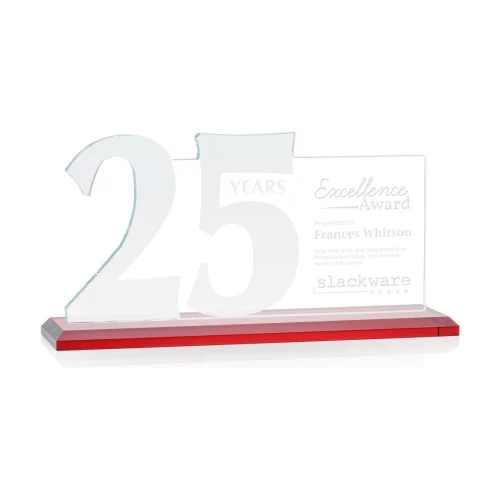 Hazelton 25 Year Award - Starfire/Red 10" Wide