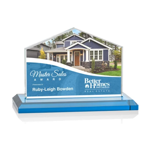 VividPrint™ Award - Domicile/Sky Blue 3½"x5"