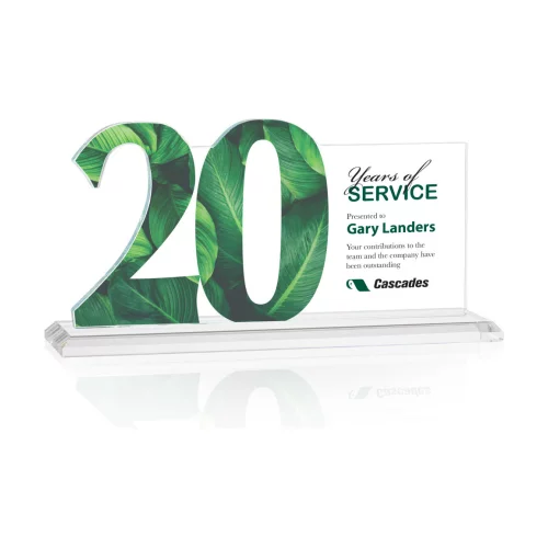 VividPrint™ Award - Hazelton 20 Year Starfire 10" W