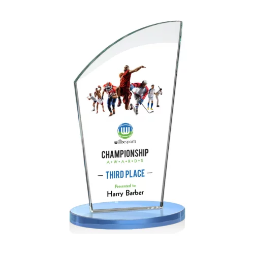 VividPrint™ Award - Tomkins/Sky Blue 6"
