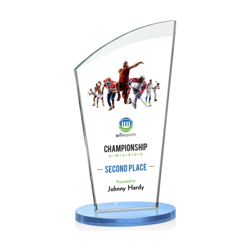 VividPrint™ Award - Tomkins/Sky Blue 8"