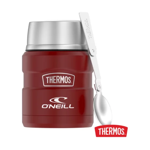 Thermos® King™ SS Food Jar avec cuillère pliante - 16 oz Rouge mat