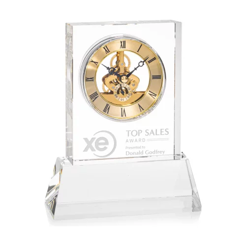 Ashland Clock on Base - Optical/Clear 7¾"