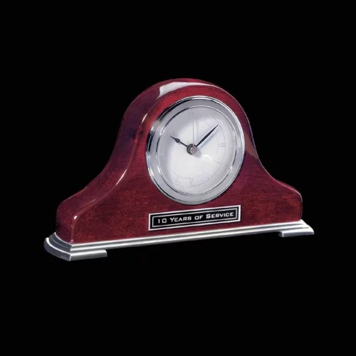 Matheson Clock - Rosewood/Chrome