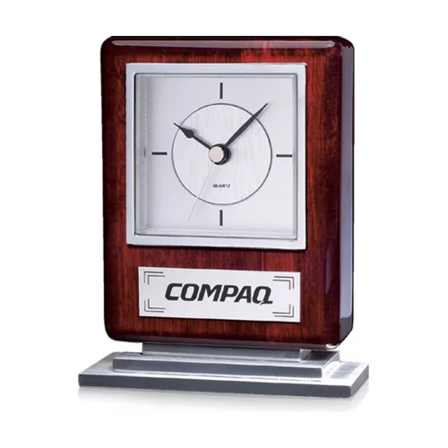 Falkland Clock - Rosewood/Chrome