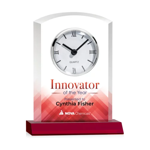 VividPrint™ Clock - Sheffield/Red 8"