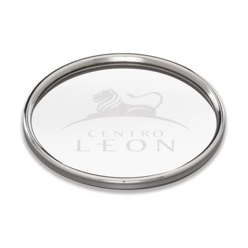 Sous-verre Madrid - Acier inoxydable/Verre 4"