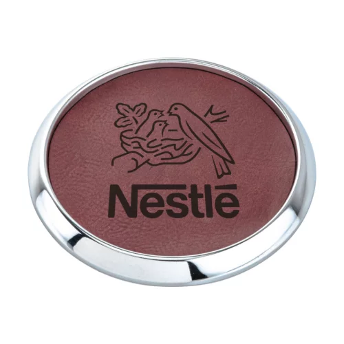 Montagnes russes Danville - 4" Argent/Cuir synthétique