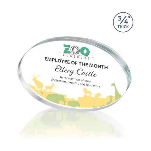 VividPrint™ Award - Baldus Oval 3½"x5½"