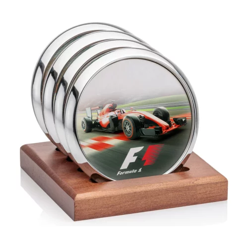 Sous-verre VividPrint™ - Ensemble de 4 Danville/Porterfield Argent/Argent