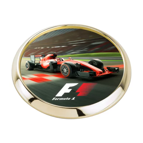 Sous-verre VividPrint™ - Danville 4" Or/Blanc