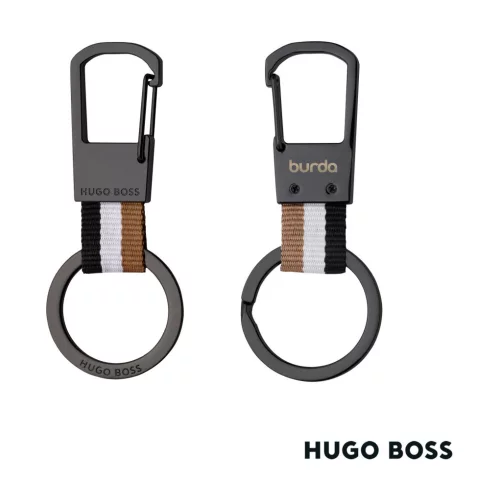 Porte-clés emblématique Hugo Boss® - Noir