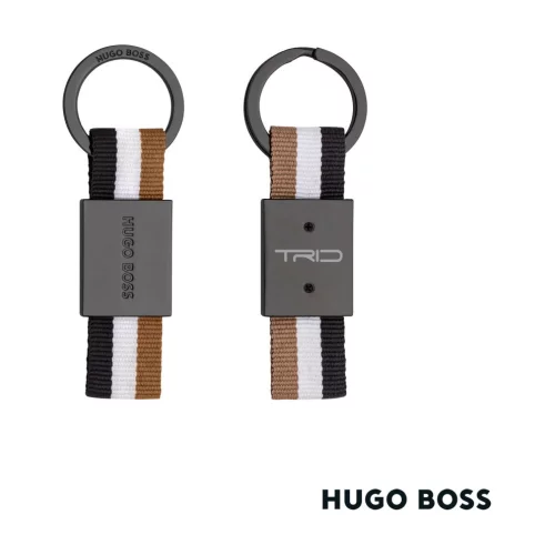 Porte-clés de style emblématique Hugo Boss® - Noir