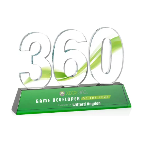 VividPrint™ Award - Milestone/Green Triple Digit