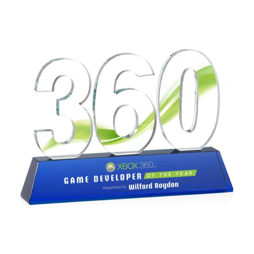 VividPrint™ Award - Milestone/Blue Triple Digit