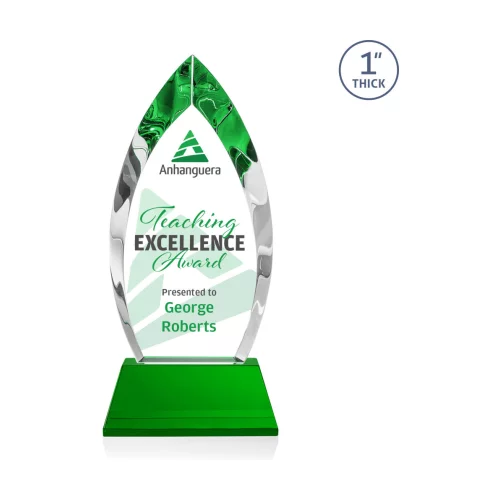 VividPrint™ Award on Base - Marinello/Green 8½"