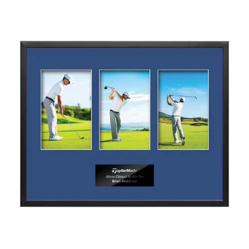 Ashbee 3 Picture Frame - Black/Royal Blue