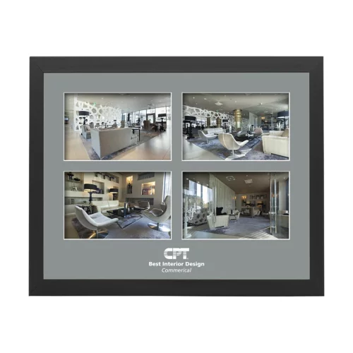 Dunmore 4 Picture Frame - Black/Teal Grey