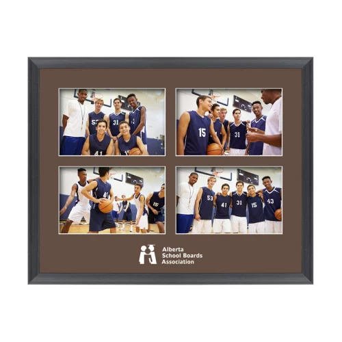 Beatty 4 Picture Frame - Black/Chestnut