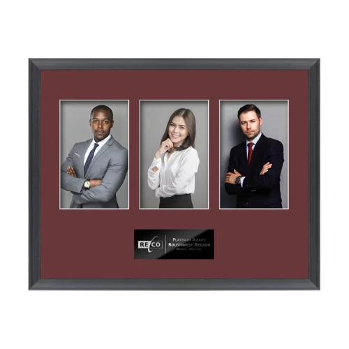 Conroy 3 Picture Frame - Black/Crimson
