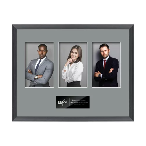 Conroy 3 Picture Frame - Black/Teal Grey