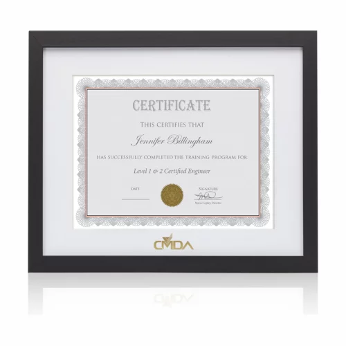 Cadre de certificat Carter - Noir 8½"x11"