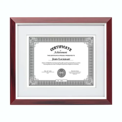 Cadre de certificat Casanova - Bordeaux/Argent 8½"x11"