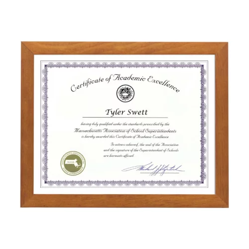 Porte-certificat Towcester - Noyer 8½"x11"
