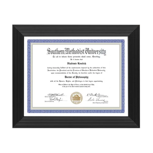 Cadre de certificat Postwick - Noir 8½"x11"