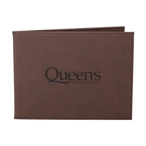 Porte-certificat en similicuir - 8½"x11" marron foncé