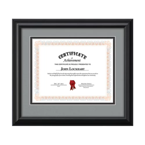Cadre de certificat Cottingham - Noir/Teal Grey 8½"x11"