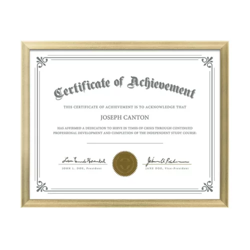 Cadre de certificat Calais - Or 11"x14"
