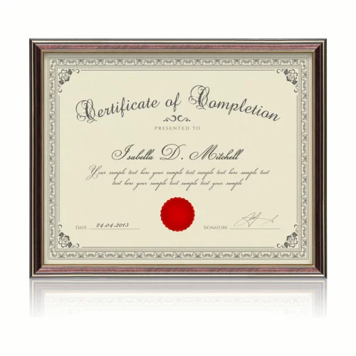 Cadre de certificat Ellison - Noir/Or 11"x14"