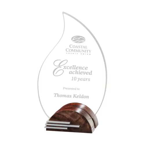 Eloisa Award - Starfire/Walnut/Aluminum 10"