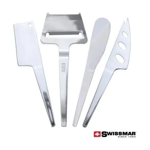 Swissmar® 4pc Slim-Line Cheese Knife Set - Stainless